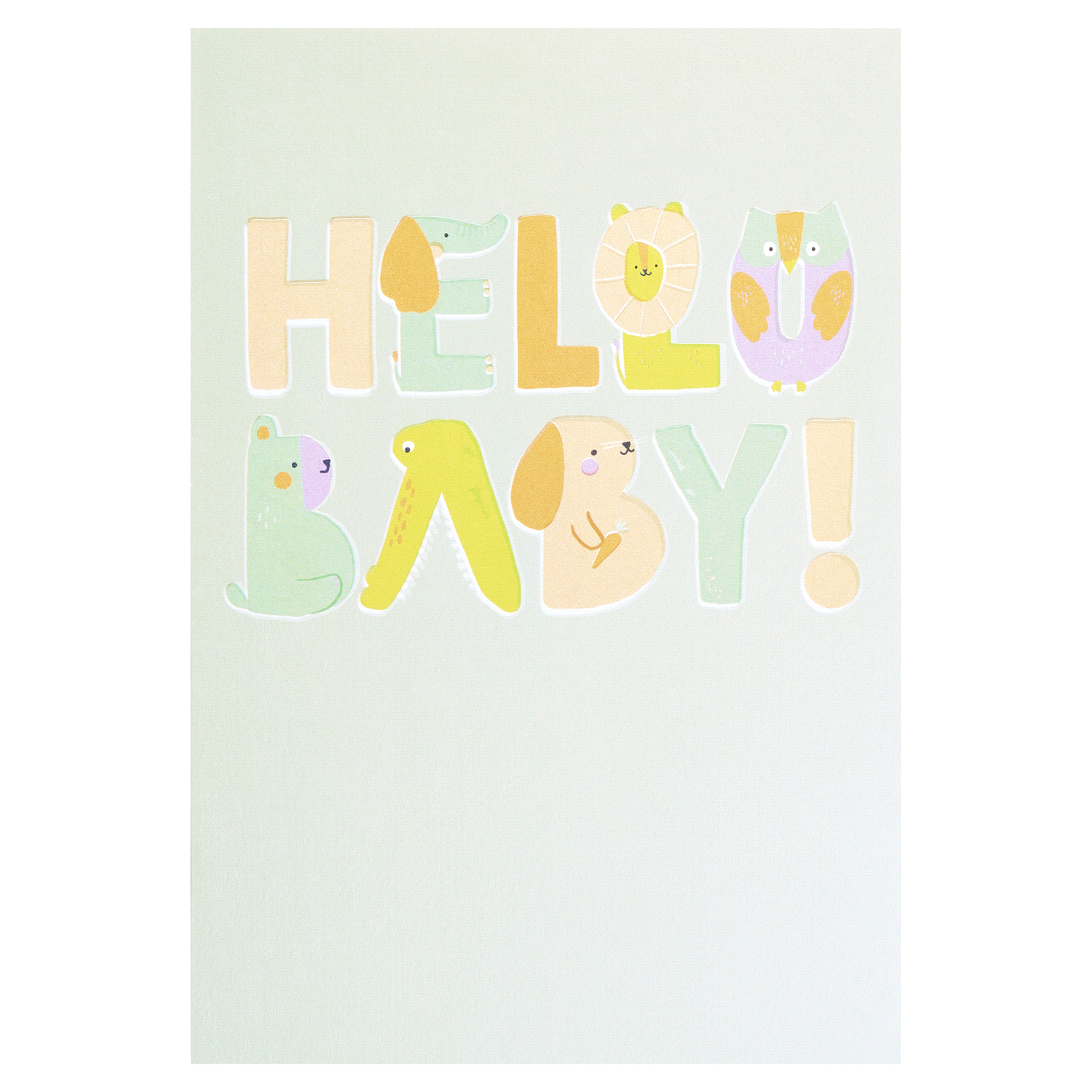 slide 3 of 4, American Greetings Baby Shower Card (Animals), 1 ct