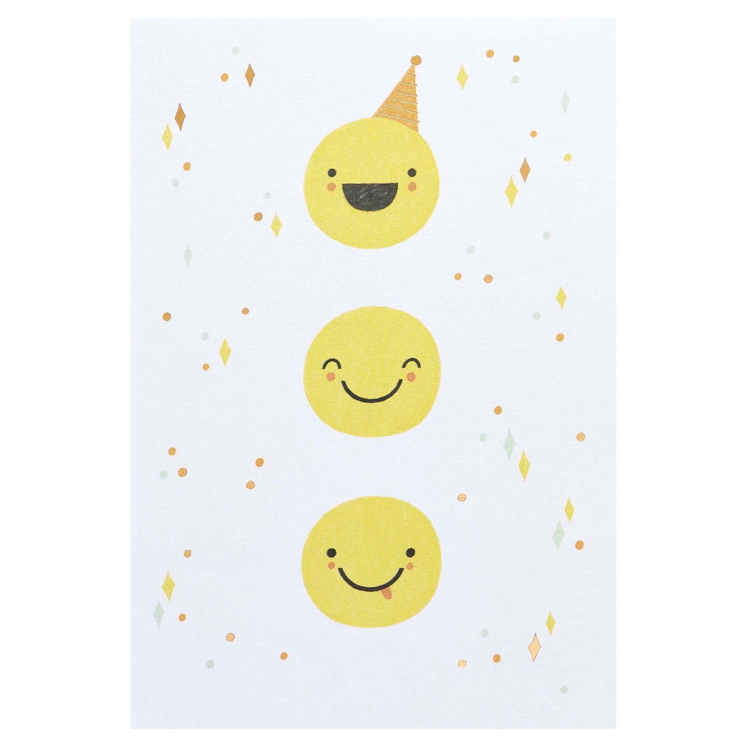 slide 3 of 4, American Greetings Birthday Card (Smiley Faces), 1 ct