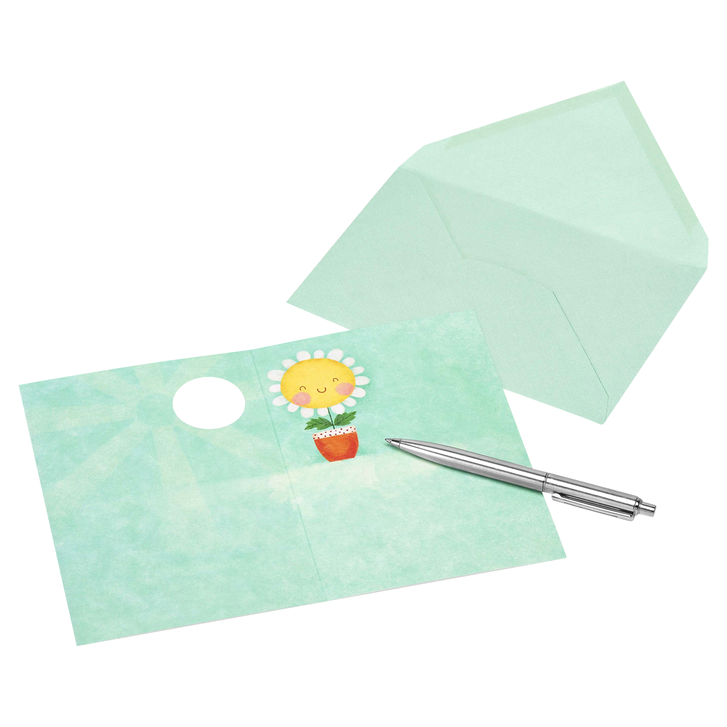 slide 2 of 4, Carlton Cards Sun and Daisy Blank Greeting Card, 1 ct