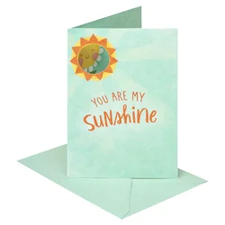 Carlton Cards Sun and Daisy Blank Greeting Card