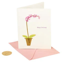 Papyrus Birthday Card (Pink Orchid)
