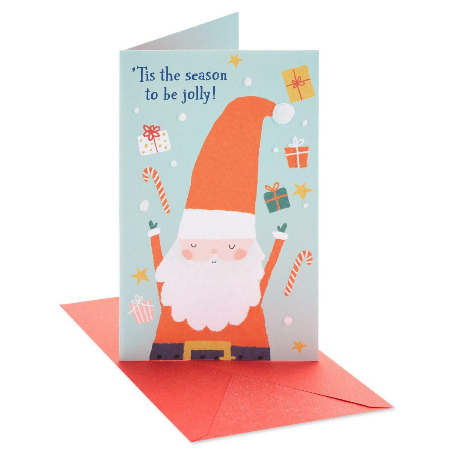 slide 1 of 6, Carlton Cards Christmas Card Jolly, 1 ct