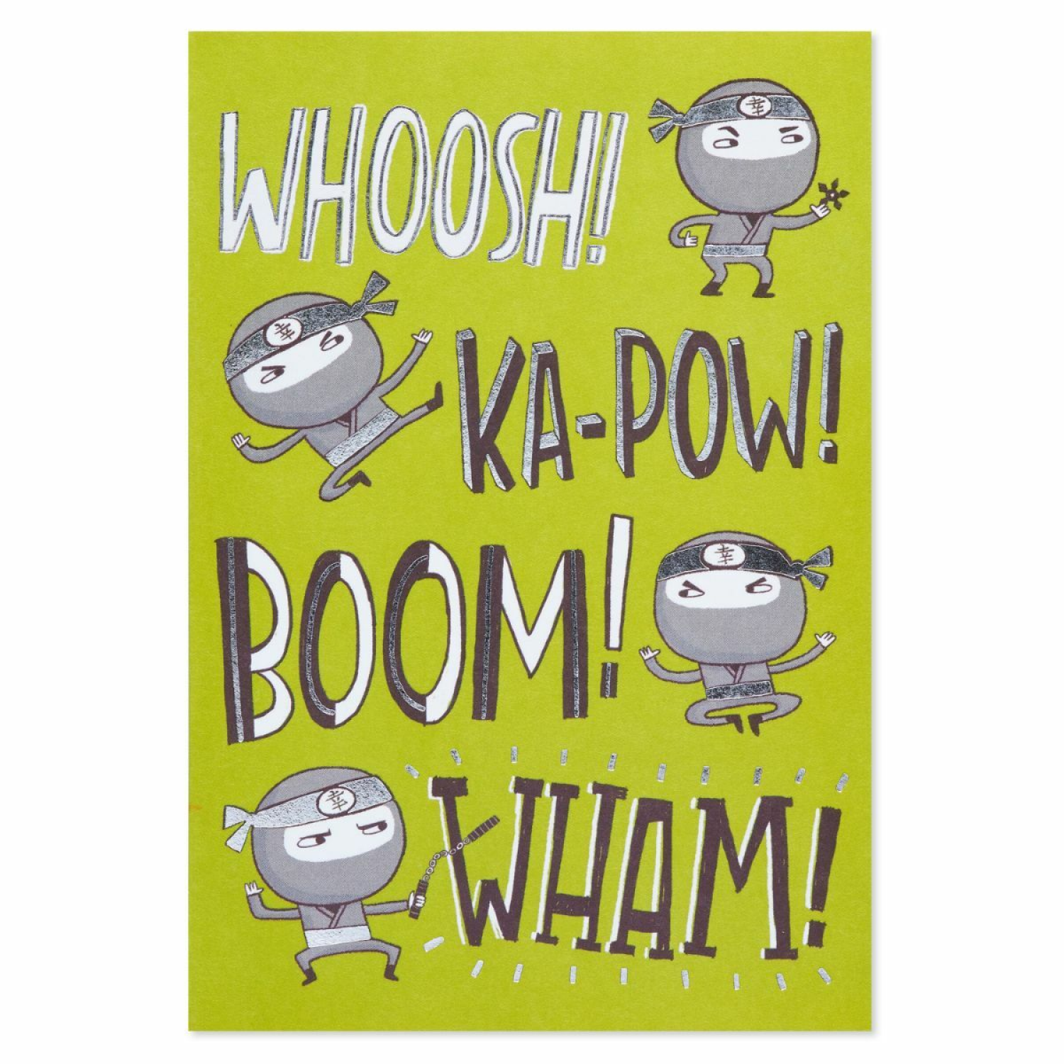 slide 2 of 3, American Greetings Ninja Birthday Card For Kid, 1 ct