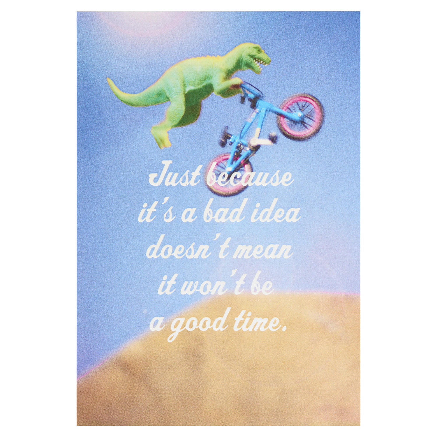 slide 2 of 4, American Greetings Funny Birthday Card (Dinosaur Bike), 1 ct