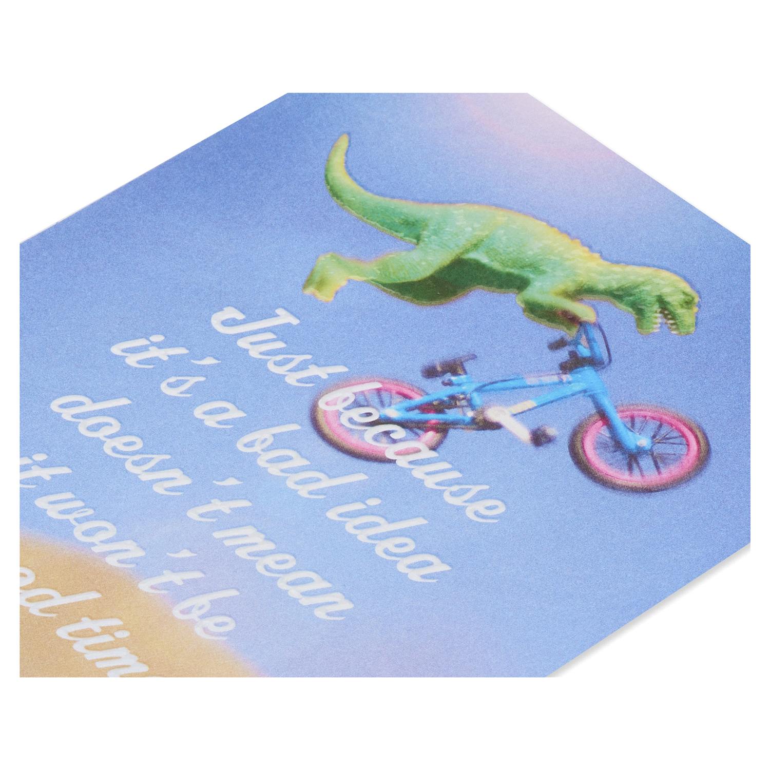 slide 3 of 4, American Greetings Funny Birthday Card (Dinosaur Bike), 1 ct