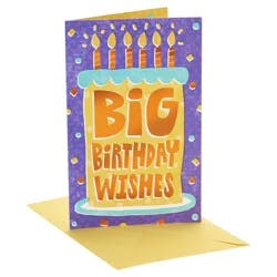 American Greetings Big Birthday Wishes Greeting Card 1 ea