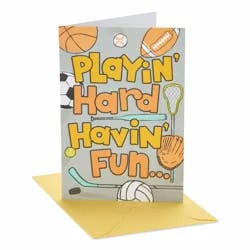 American Greetings Playin' Hard Havin' Fun Greeting Card 1 ea
