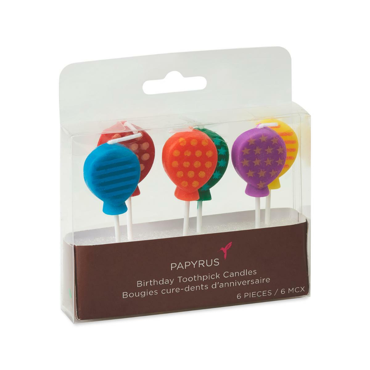 slide 2 of 2, Papyrus Birthday Candles, Balloons, 1 ct