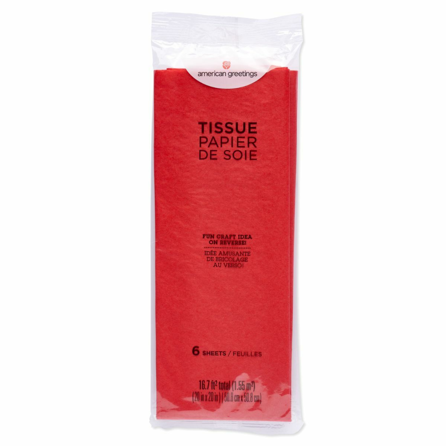 slide 4 of 4, American Greetings Red Tissue Paper, 1 ct