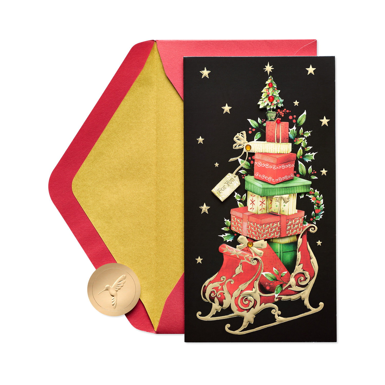 slide 2 of 4, Papyrus Christmas Card Wonderful Celebration, 1 ct