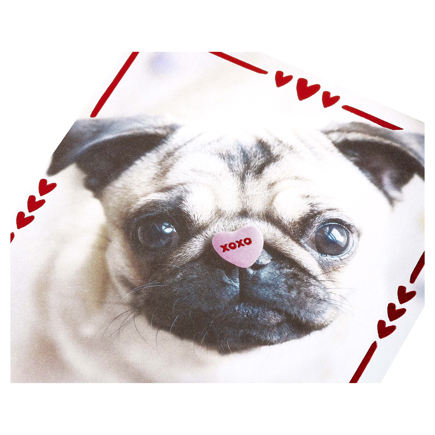 slide 4 of 4, American Greetings Valentine's Day Card (Pug With Candy Heart), 1 ct