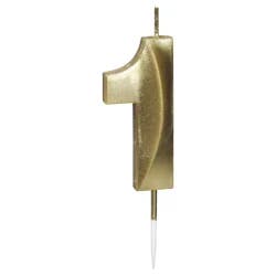 Papyrus Birthday Candle Number 1, Metallic Gold (1-Count), (1-count)