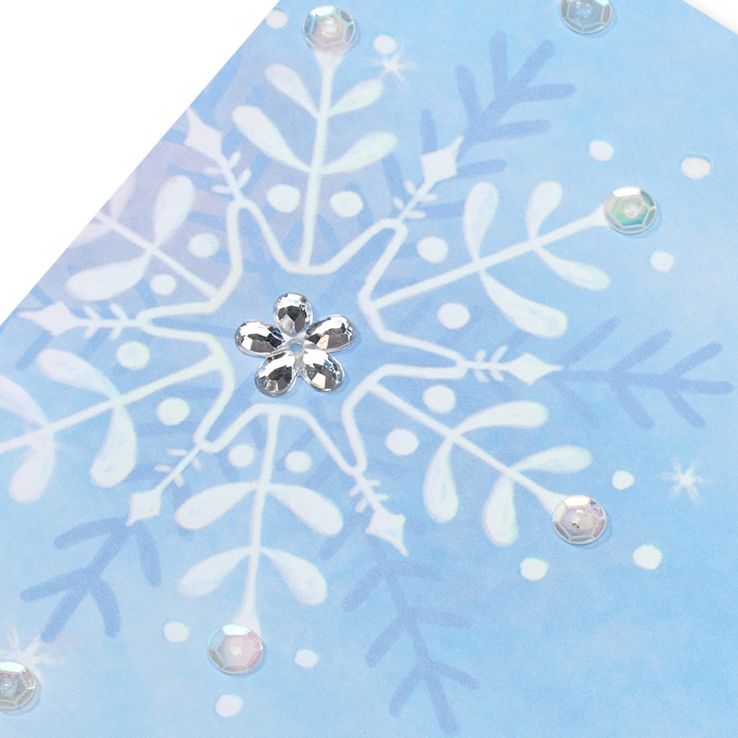 slide 2 of 5, Papyrus Painterly Snowflake Christmas Card - PAPYRUS, 1 ct