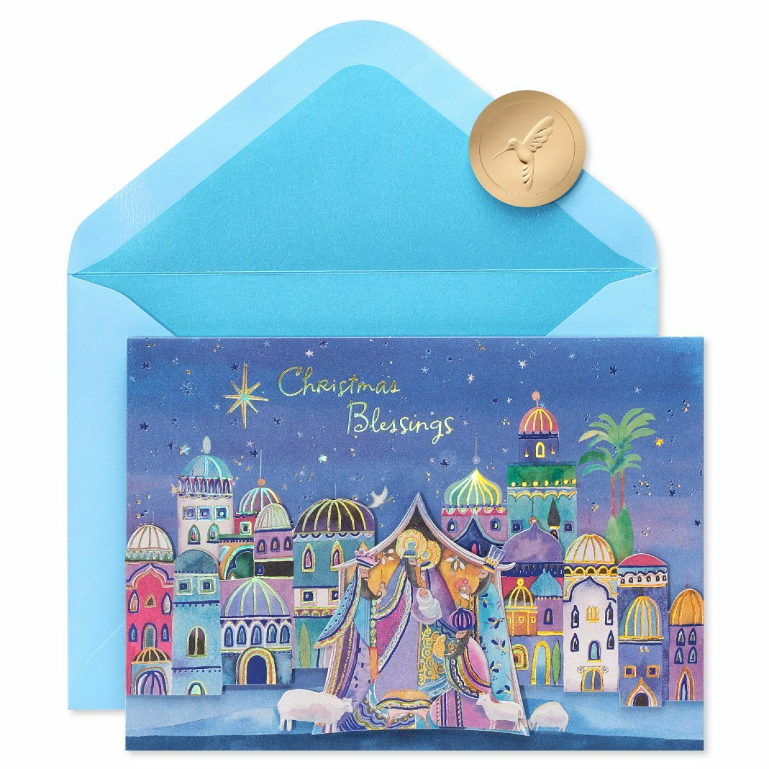 slide 1 of 5, Papyrus Christmas Blessings Card 1 ea, 1 ct