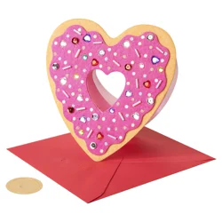 Papyrus Heart Donut Valentine Card 1 ea