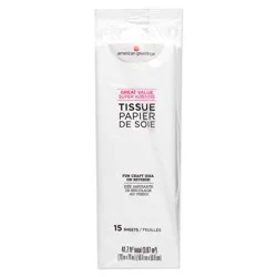 American Greetings White Tissue Paper, 15 ct