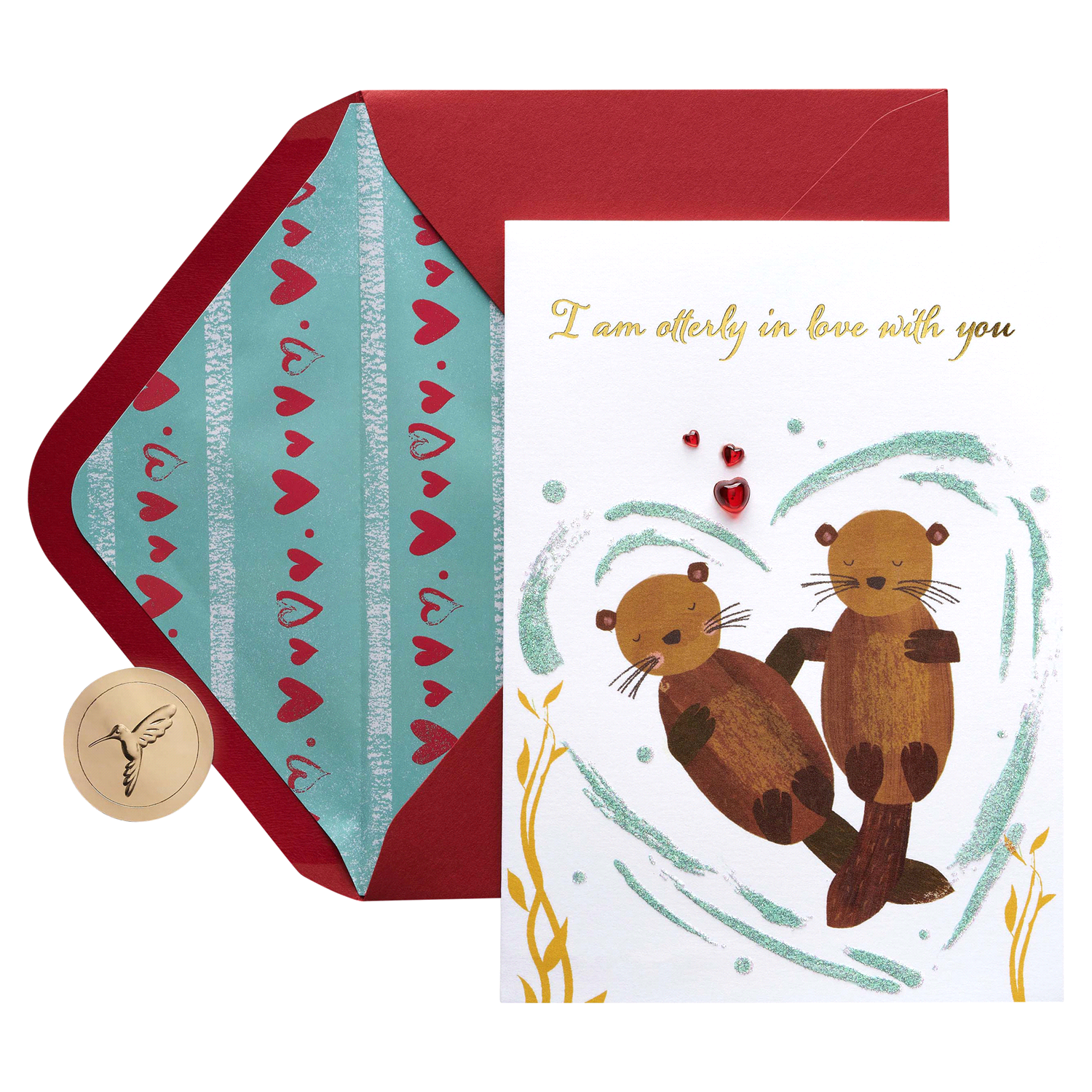 slide 2 of 4, Papyrus Valentine's Day Card (I Am Otterly In Love With You), 1 ct