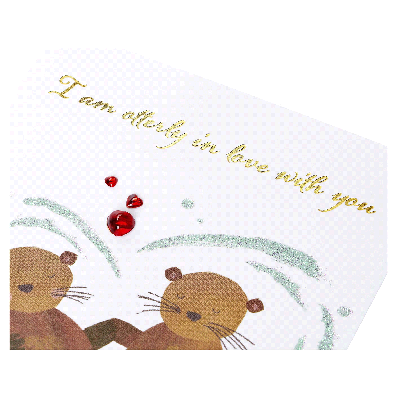 slide 3 of 4, Papyrus Valentine's Day Card (I Am Otterly In Love With You), 1 ct