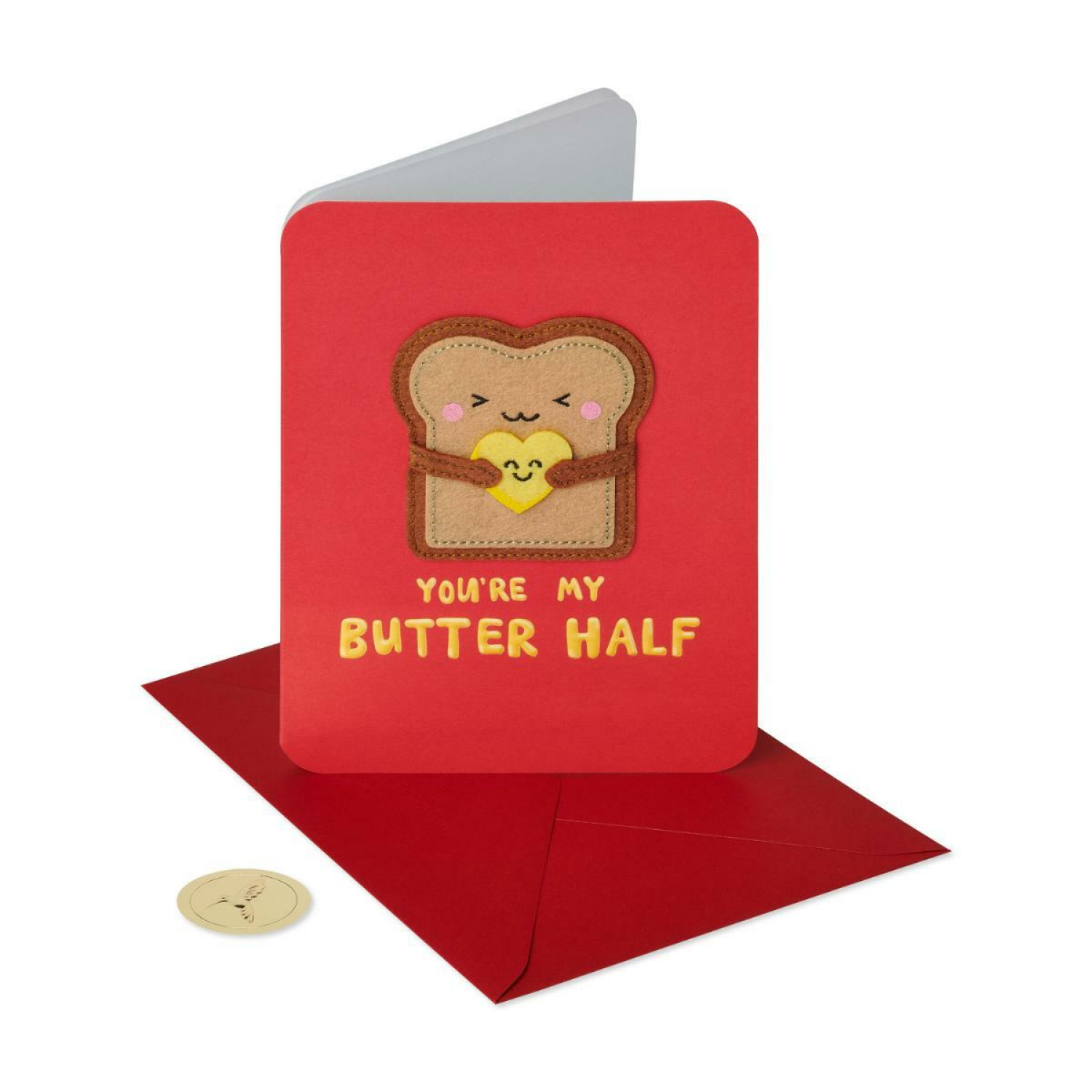 slide 2 of 4, Papyrus Butter Half Valentine Card 1 ea, 1 ct