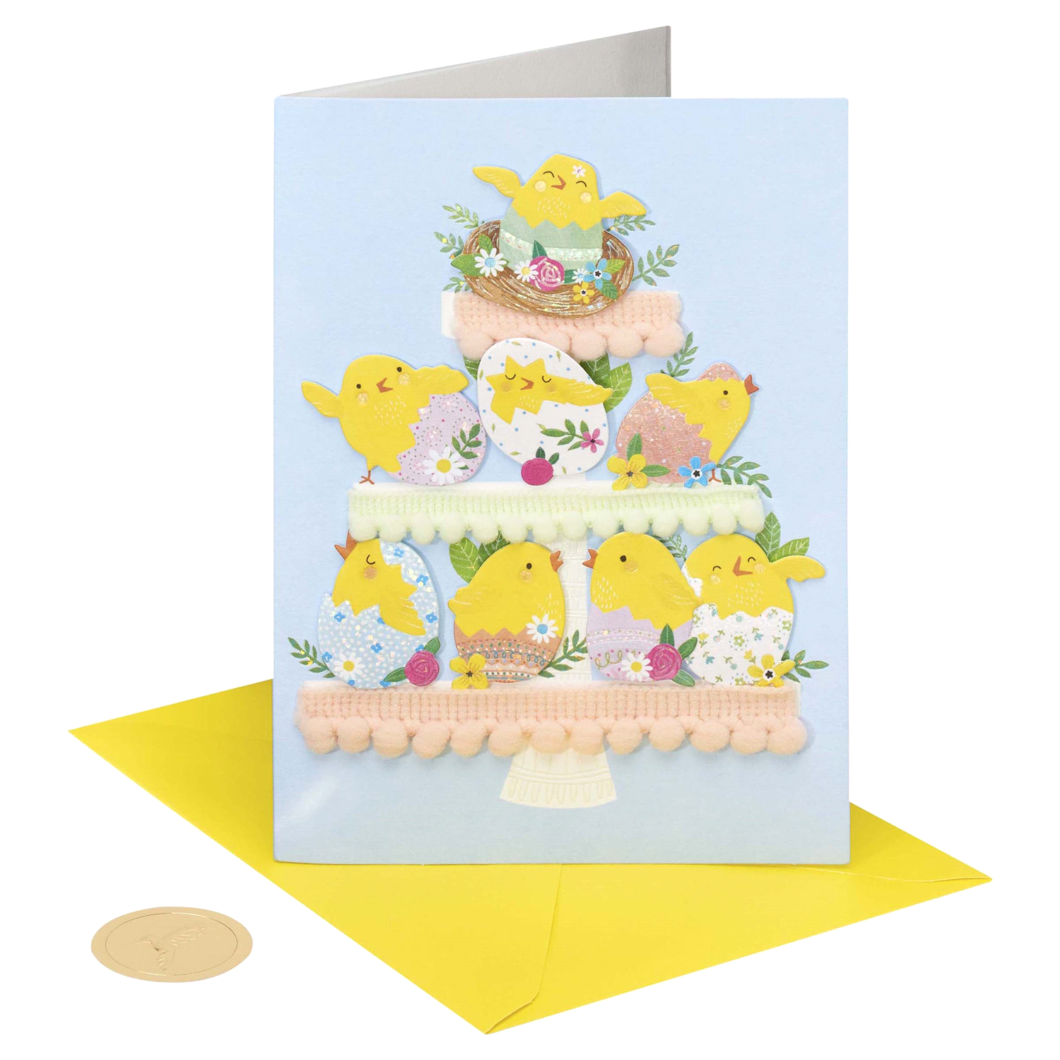 slide 3 of 4, Papyrus Tiered Easter Chicks Easter Card 1 ea, 1 PK