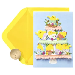 Papyrus Tiered Easter Chicks Easter Card 1 ea