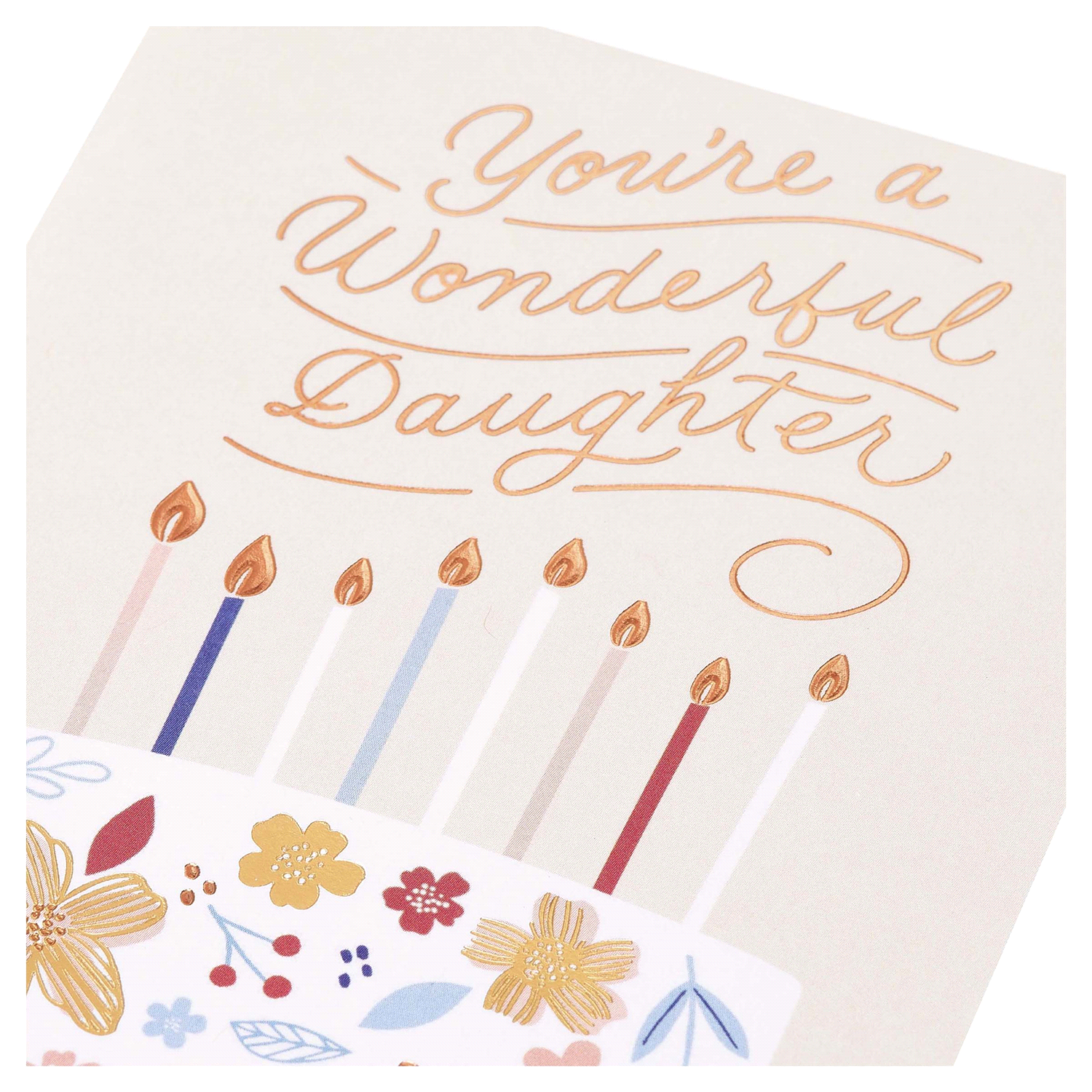 slide 4 of 4, American Greetings #31 Birthday Card For Daughter (Floral Cake), 1 ct