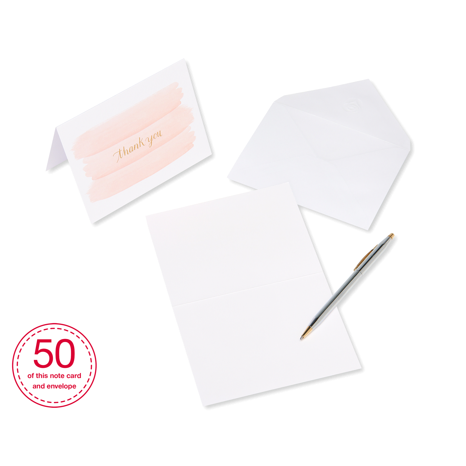 slide 2 of 4, AMERICAN GREETINGS Ag Statnry Thank You 50ct, 50 ct