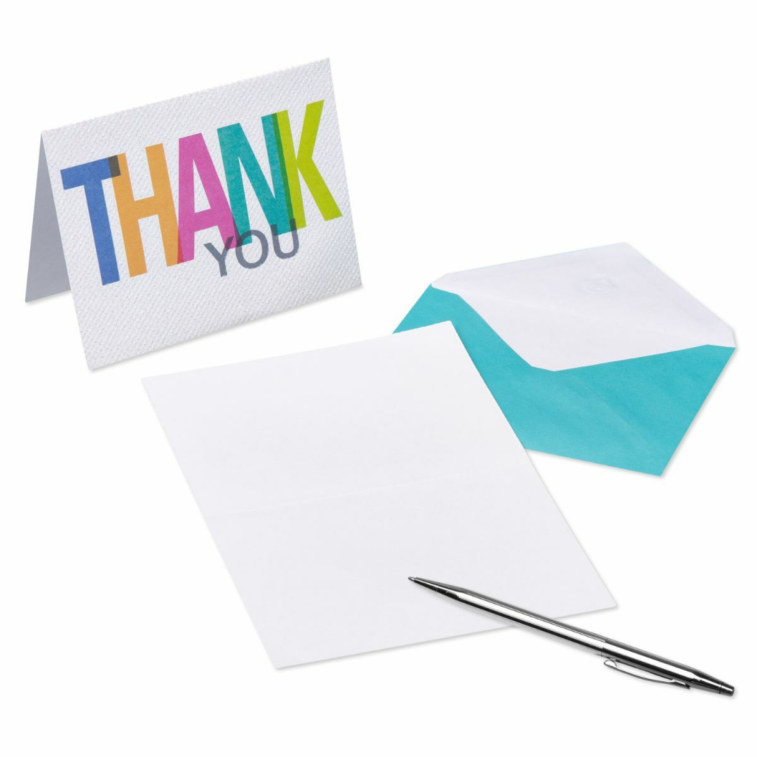 slide 5 of 5, AMERICAN GREETINGS Ag Blank Colorful Thank You Cards 10 Count, 10 ct