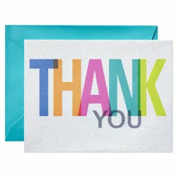 AMERICAN GREETINGS Ag Blank Colorful Thank You Cards 10 Count