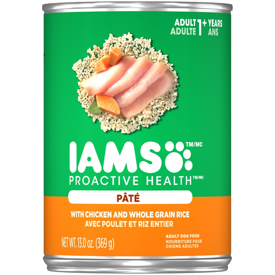 slide 1 of 7, IAMS ProActive Health Adult Ground Dinner with Chicken And Rice Wet Dog Food, 13 oz