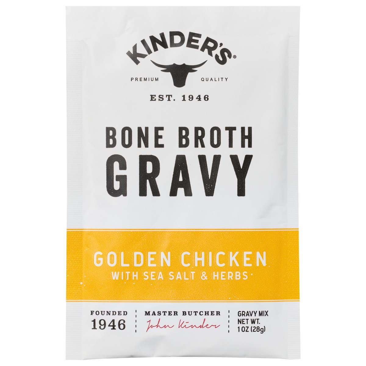 slide 1 of 9, Kinder's Bone Broth Golden Chicken Gravy 1 oz, 1 oz