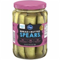 slide 1 of 3, Kroger Sugar Free Bread Butter Pickle Spears, 24 fl oz