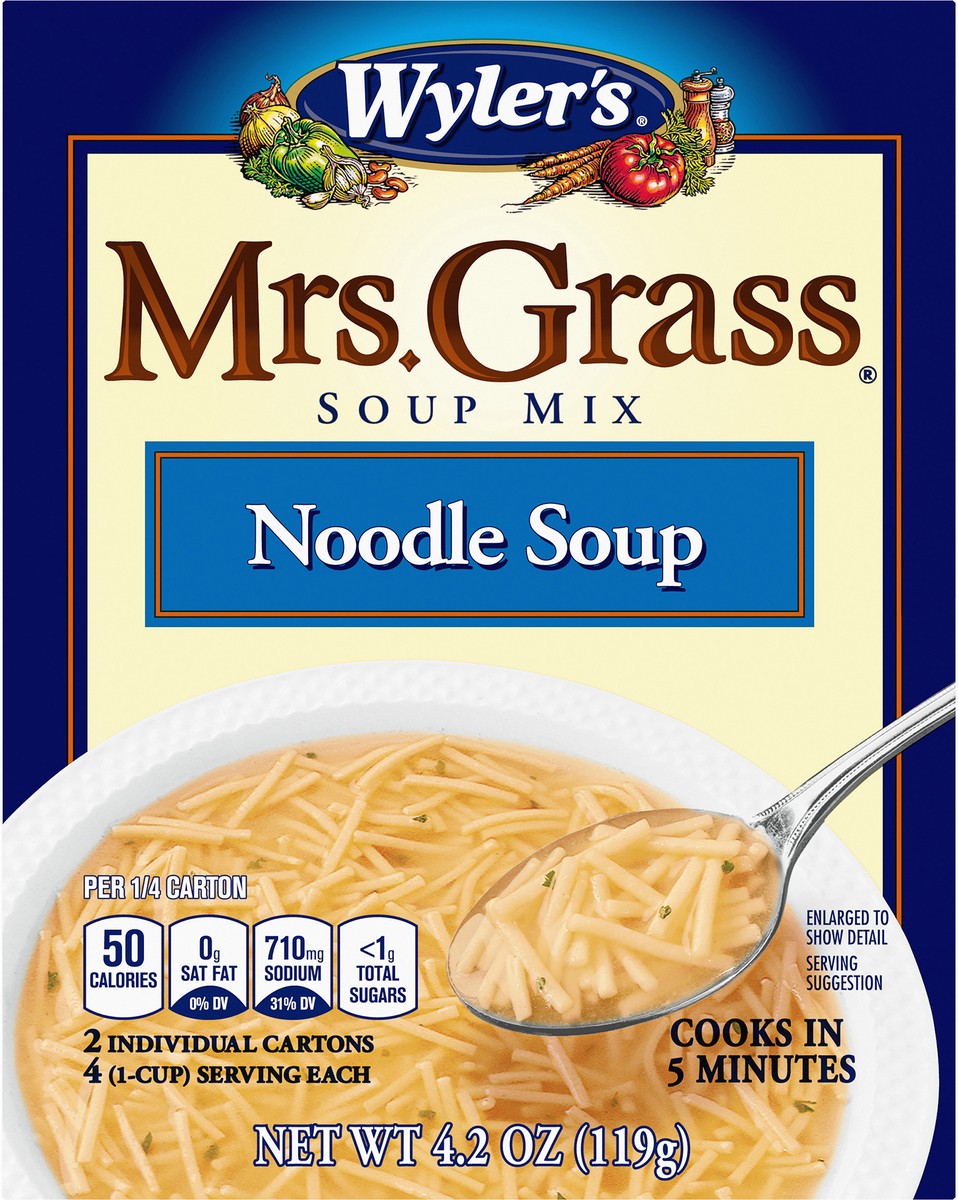 slide 1 of 7, Wyler's Mrs. Grass Noodle Soup Mix, 4.2 oz Box, 2 ct