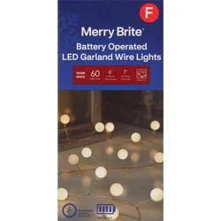 Merry Brite LED Bead Garland Wire Lights, Warm White, 6 Foot