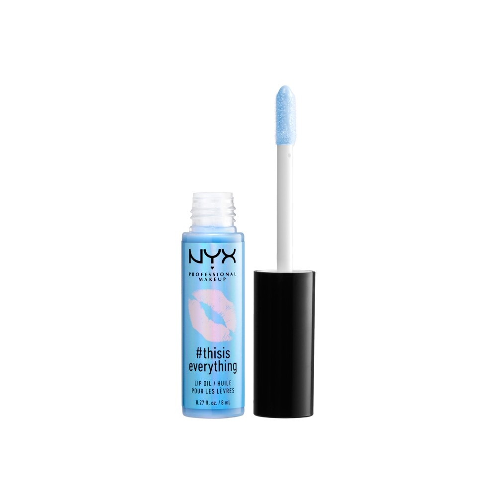 slide 2 of 3, Nyx Professional Makeup #Thisiseverything Lip Oil, Sheer Sky Blue, 0.27 oz