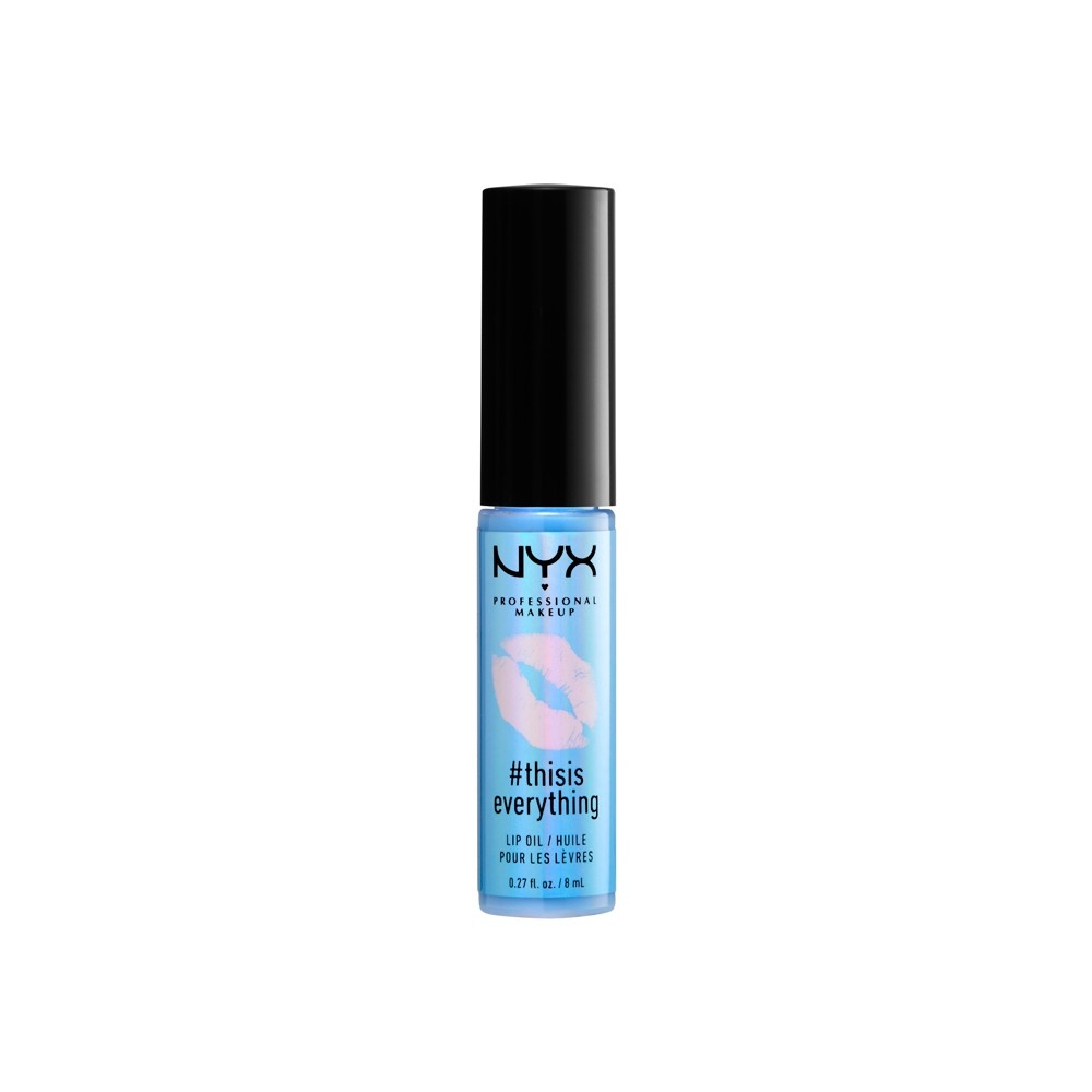 slide 1 of 3, Nyx Professional Makeup #Thisiseverything Lip Oil, Sheer Sky Blue, 0.27 oz