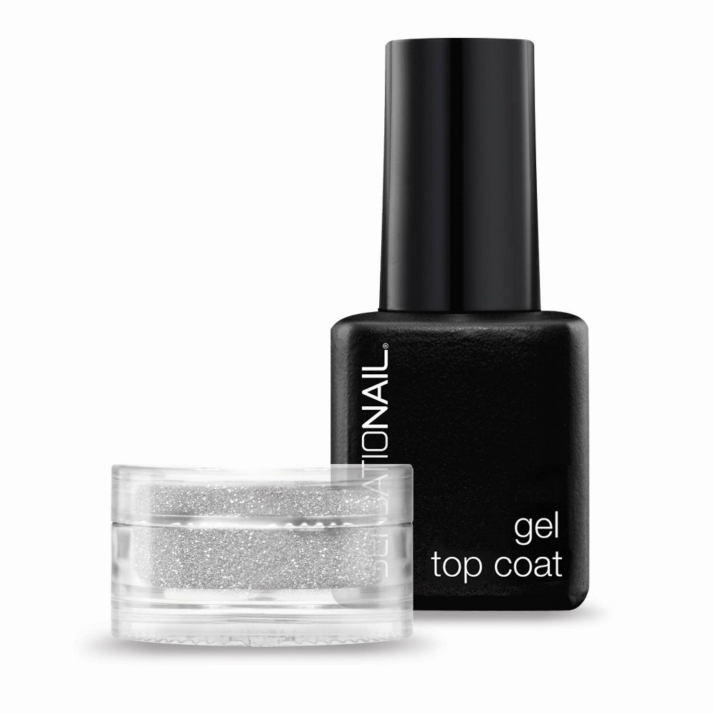 slide 2 of 4, SensatioNail Express Chrome + Top Coat Duo Pack - Silver, 0.33 fl oz