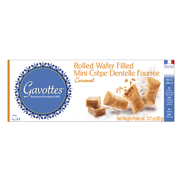 slide 1 of 1, Gavottes Gavotte Caramel Filled Wafer Bites, 3.16 oz