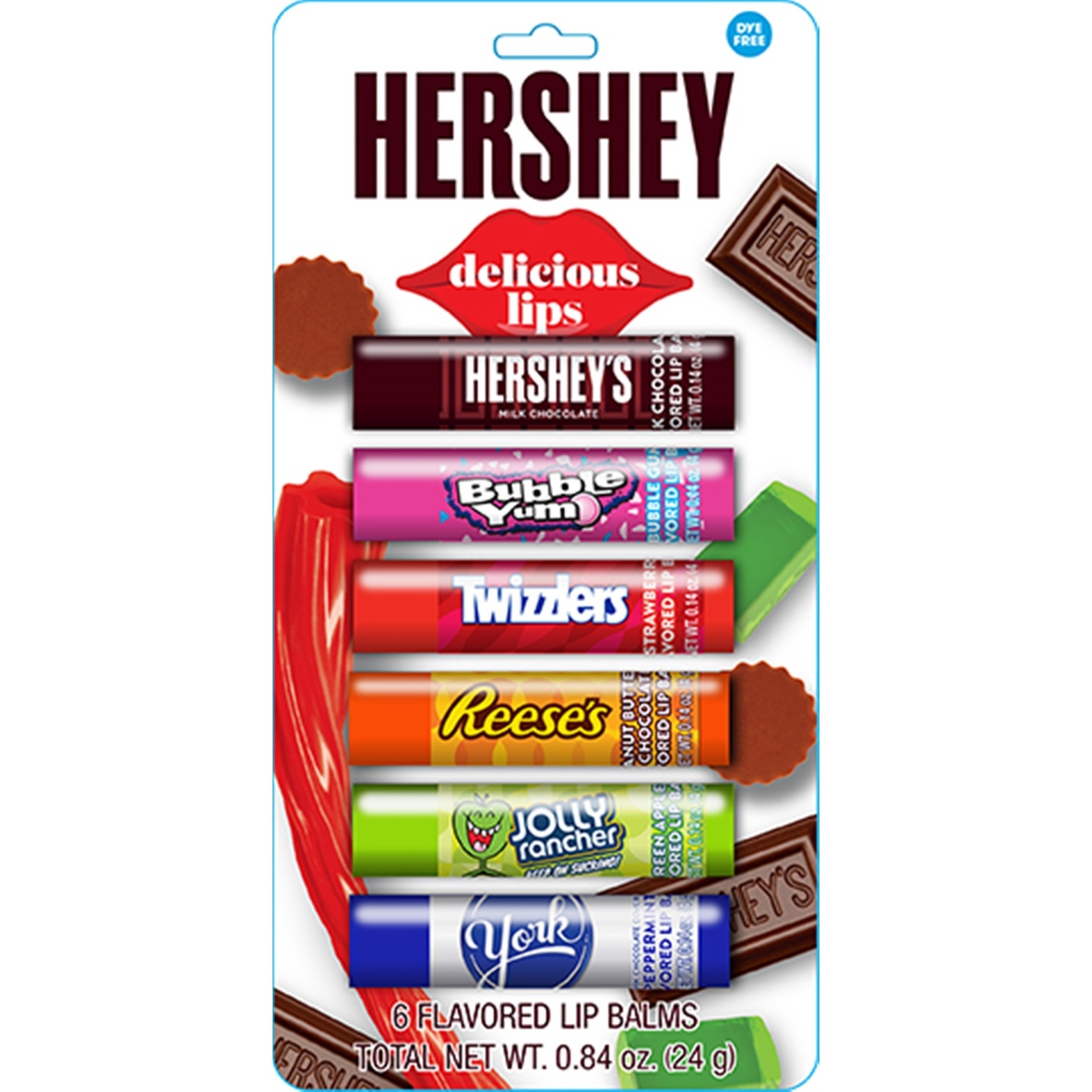 slide 1 of 1, Hershey's Lip Balm Cosmetic Set, 6 ct