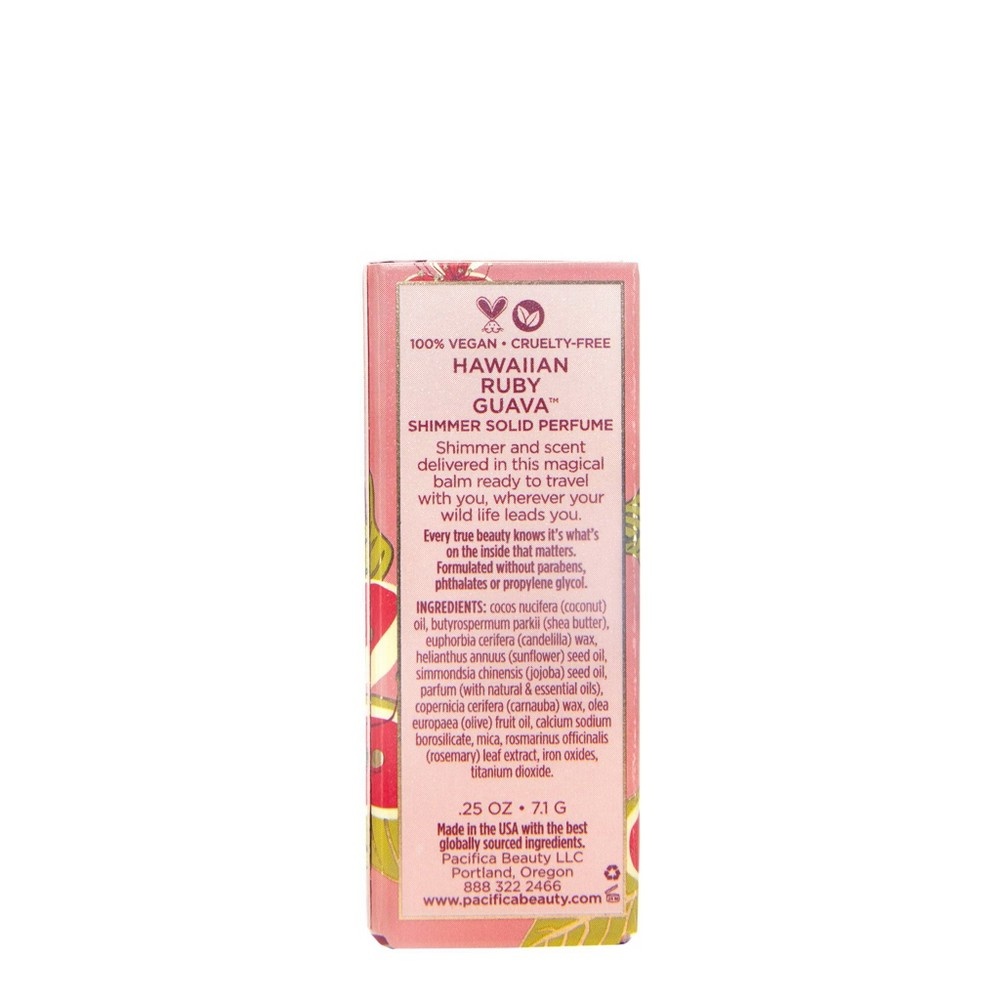 slide 4 of 4, Hawaiian Ruby Guava by Pacifica Shimmer Solid Perfume Women's Perfume, 0.25 oz