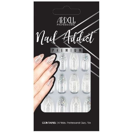 slide 1 of 1, Ardell Nail Addict Nails Glass Deco, 24 ct