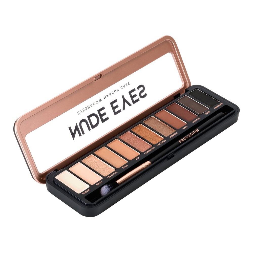 slide 3 of 3, Profusion Cosmetics Nude Eyes 12 Shade Eyeshadow, 4.8 oz