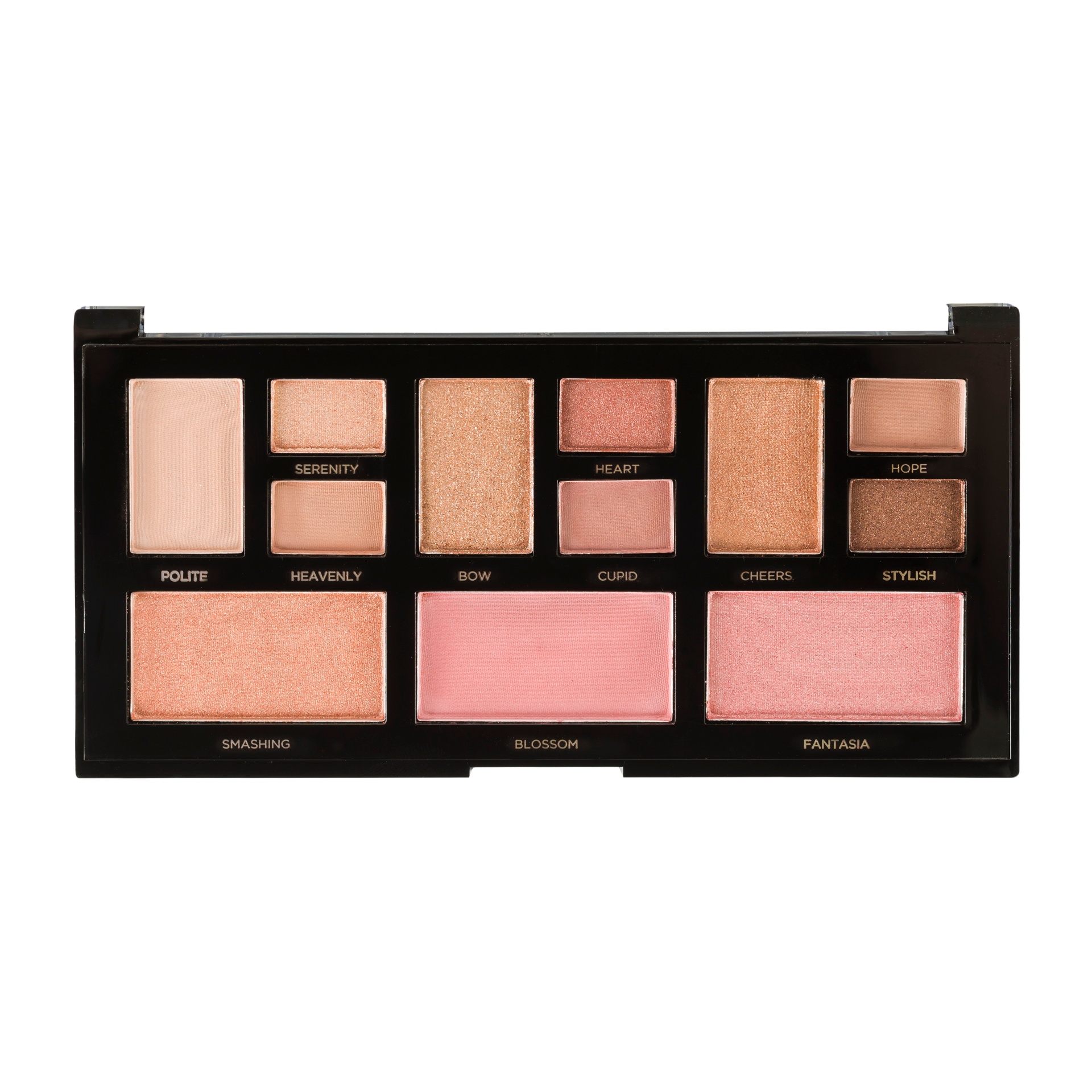 slide 1 of 3, Profusion Cosmetics Pink Nudes 12 Shade Eye & Cheek Palette, 3.5 oz