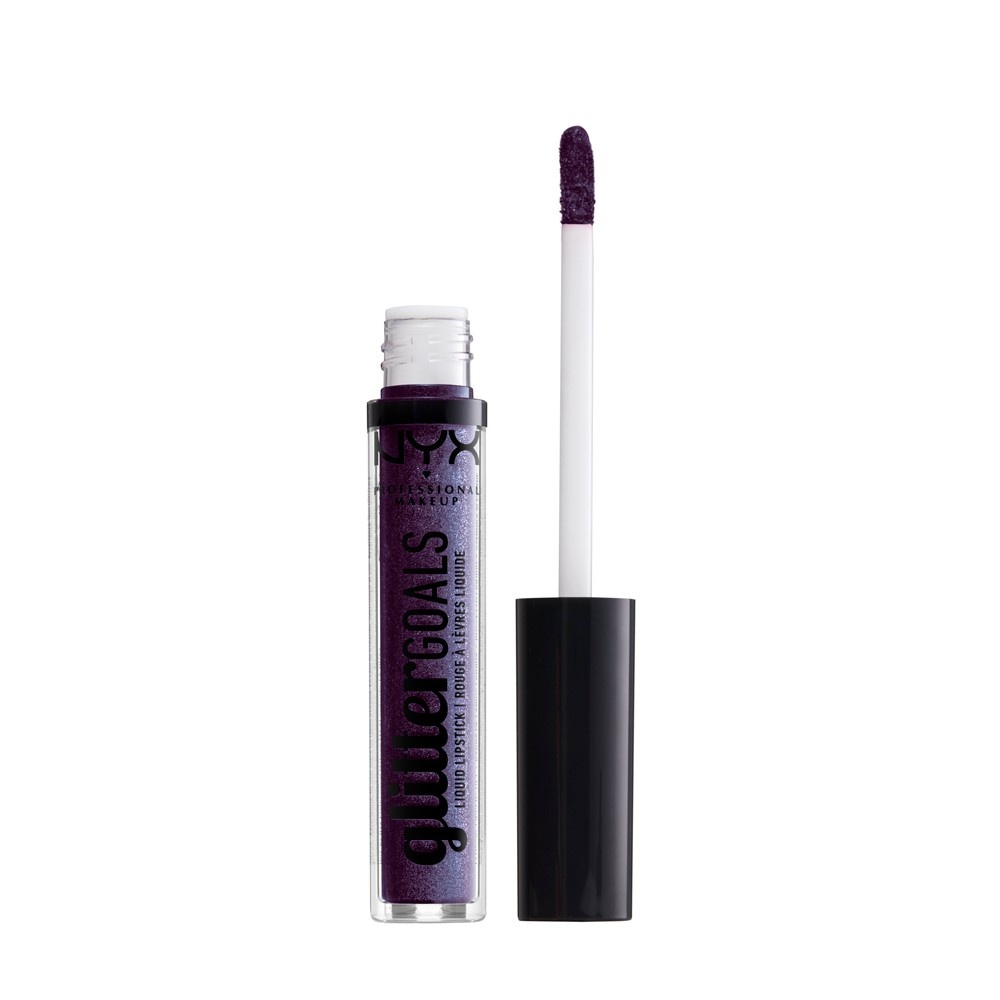 slide 3 of 4, NYX Professional Makeup Glitter Goals Liquid Lipstick Amethyst Vibes - 0.1 fl oz, 0.1 fl oz