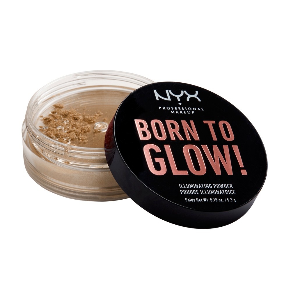 slide 2 of 3, NYX Professional Makeup Born to Glow Illuminating Powder Ultra Light Beam, 0.18 oz