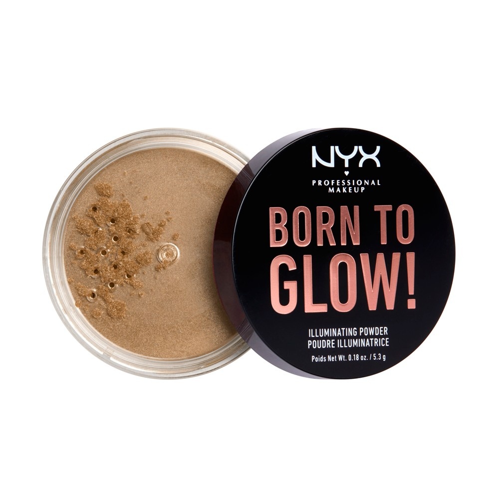 slide 3 of 3, NYX Professional Makeup Born to Glow Illuminating Powder Ultra Light Beam, 0.18 oz