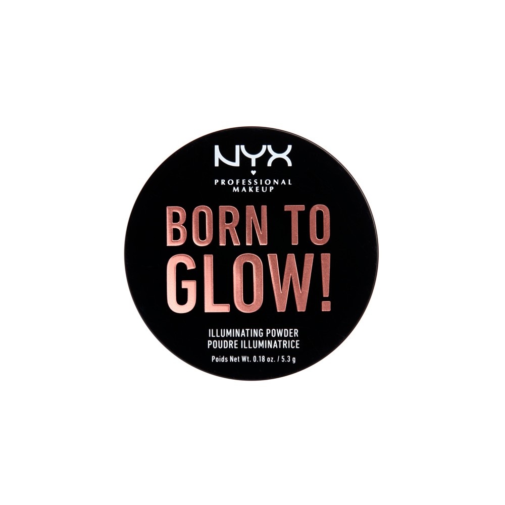 slide 1 of 3, NYX Professional Makeup Born to Glow Illuminating Powder Ultra Light Beam, 0.18 oz