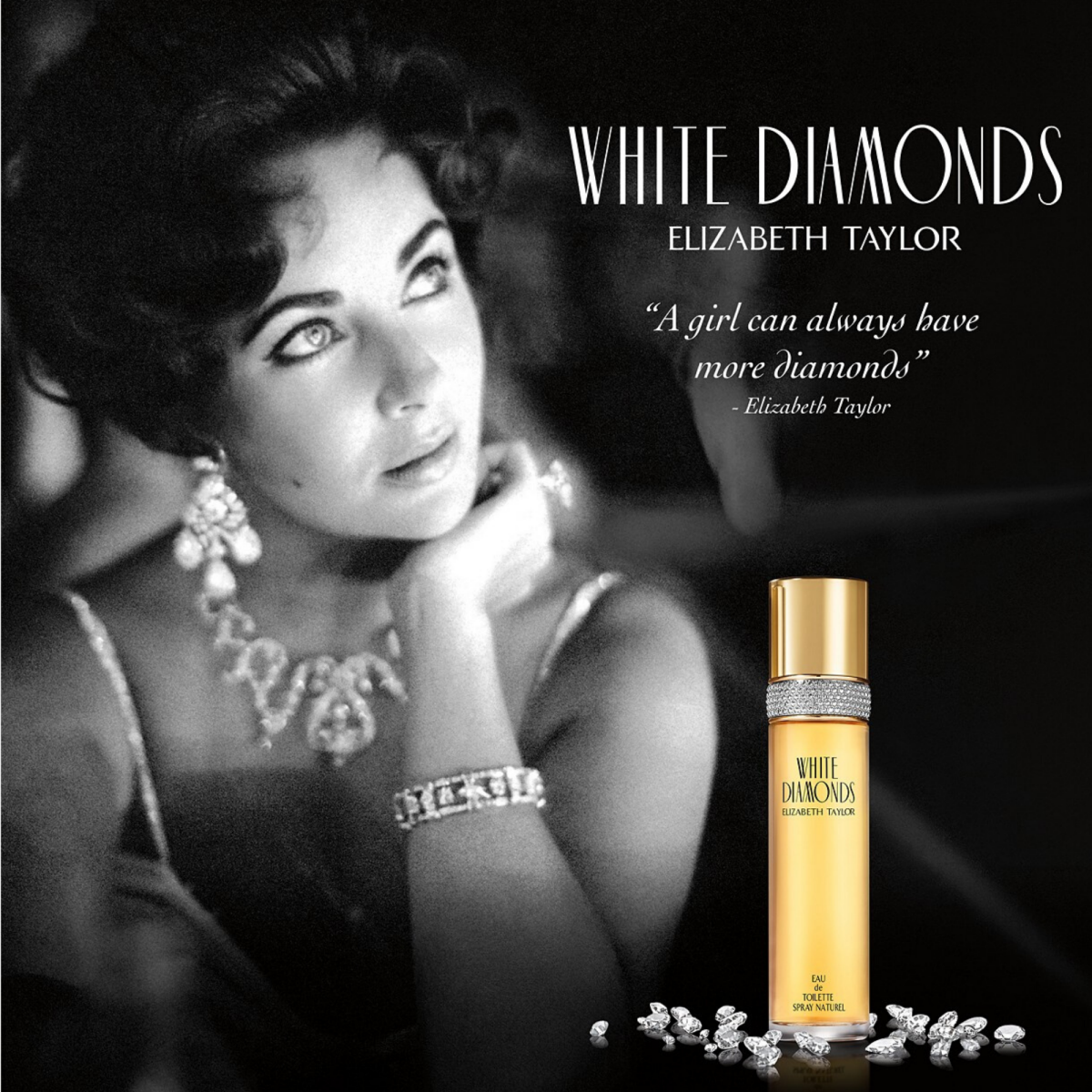 slide 4 of 6, Elizabeth Taylor White Diamonds Eau de Toilette Spray for Women, 3.3 oz