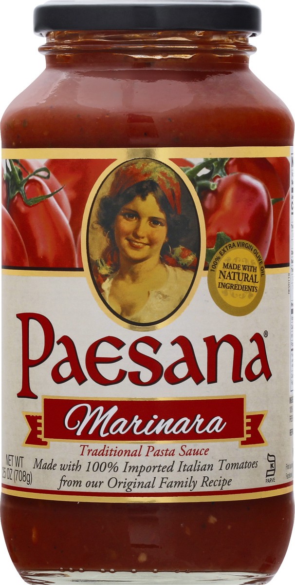slide 6 of 9, Paesana Traditional Marinara Pasta Sauce 25 oz, 25 oz