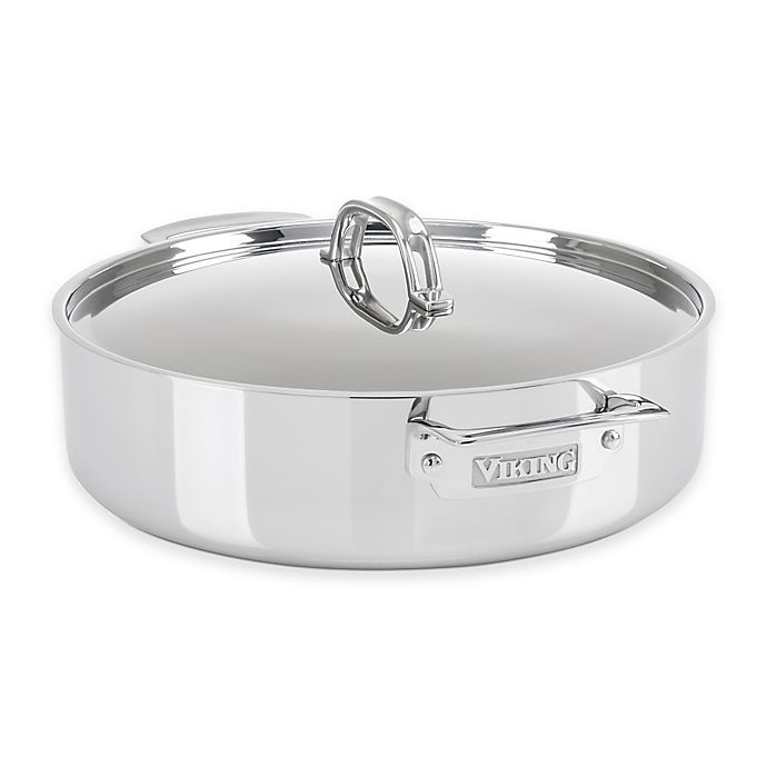 slide 1 of 1, Viking 3-Ply Stainless Steel Covered Casserole, 6.4 qt